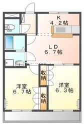 ミロワール壱番館の物件間取画像